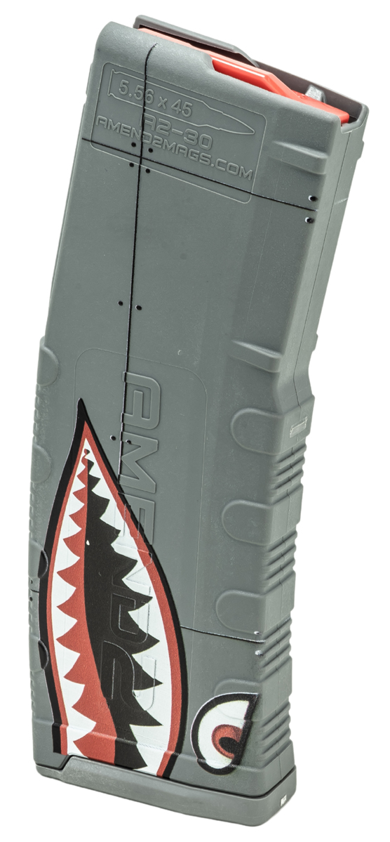 AMEND2 MAG AR15 5.56 GRY FLYING TIGER PRINT 30RD - Magazines